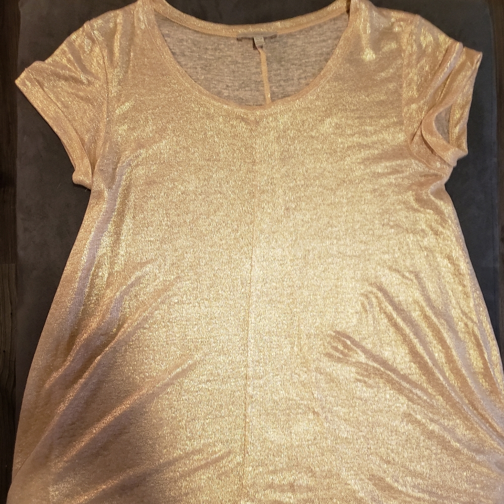 Gold lame blouse